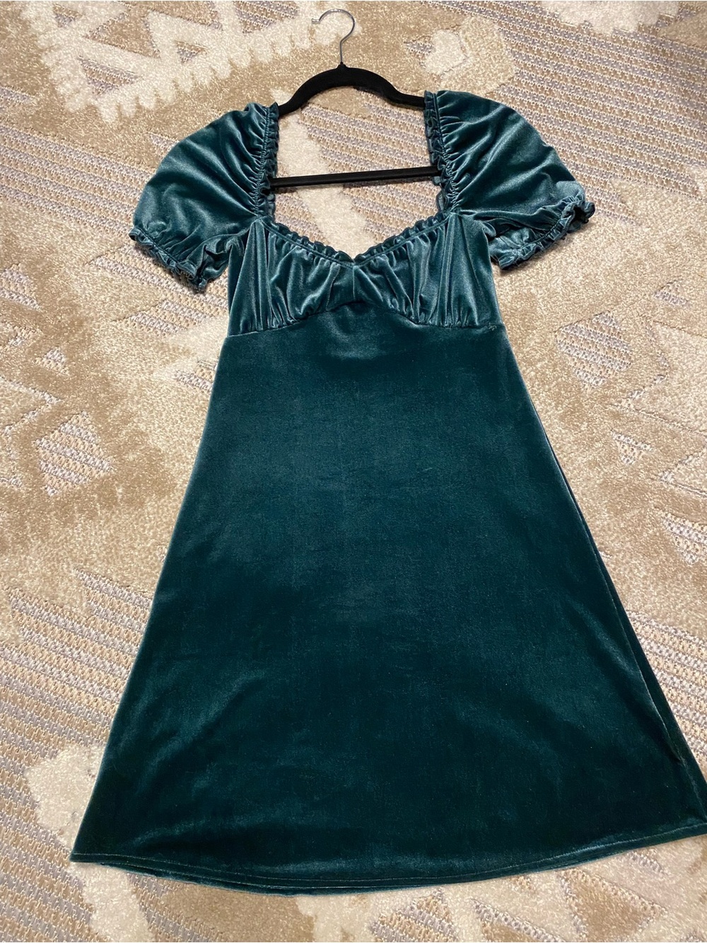 Urban outfitters Teal Green Velvet dress